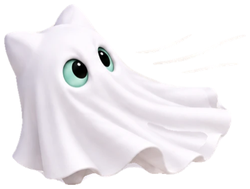 Boopy, a sheet-ghost kitten