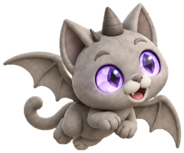Gargy, a stone gargoyle kitten